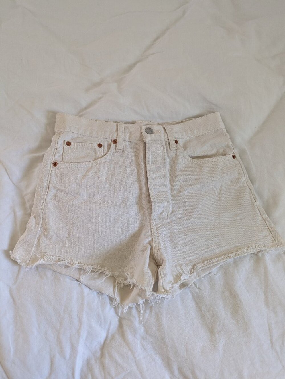 Redone vintage white shorts
